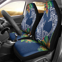Polynesia Car Seat Cover Sharks Duo Tropical Navy