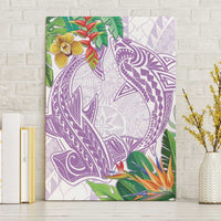 Polynesia Canvas Wall Art Sharks Duo Tropical Lavender LT7 Without Frame Lavender - Polynesian Pride