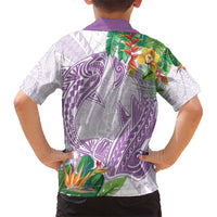 Polynesia Hawaiian Shirt Sharks Duo Tropical Lavender LT7 - Polynesian Pride