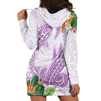 Polynesia Hoodie Dress Sharks Duo Tropical Lavender LT7 - Polynesian Pride