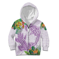 Polynesia Kid Hoodie Sharks Duo Tropical Lavender
