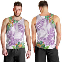 Polynesia Men Tank Top Sharks Duo Tropical Lavender LT7 - Polynesian Pride