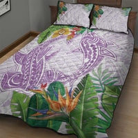 Polynesia Quilt Bed Set Sharks Duo Tropical Lavender LT7 - Polynesian Pride