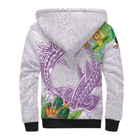 Polynesia Sherpa Hoodie Sharks Duo Tropical Lavender LT7 - Polynesian Pride