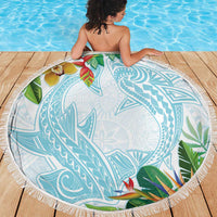 Polynesia Beach Blanket Sharks Duo Tropical Turquoise LT7 - Polynesian Pride