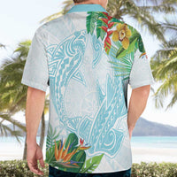Polynesia Hawaiian Shirt Sharks Duo Tropical Turquoise LT7 - Polynesian Pride