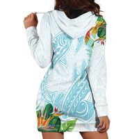 Polynesia Hoodie Dress Sharks Duo Tropical Turquoise LT7 - Polynesian Pride