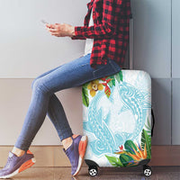 Polynesia Luggage Cover Sharks Duo Tropical Turquoise