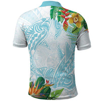 Polynesia Polo Shirt Sharks Duo Tropical Turquoise LT7 - Polynesian Pride