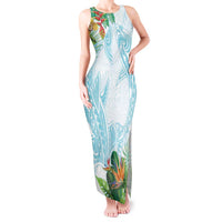 Polynesia Tank Maxi Dress Sharks Duo Tropical Turquoise LT7 Women Turquoise - Polynesian Pride
