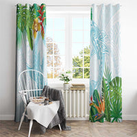 Polynesia Window Curtain Sharks Duo Tropical Turquoise LT7 - Polynesian Pride