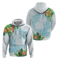 Polynesia Zip Hoodie Sharks Duo Tropical Turquoise