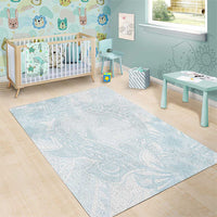 Polynesia Area Rug Sharks Duo Tropical Off White