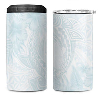 Polynesia 4 in 1 Can Cooler Tumbler Sharks Duo Tropical Off White LT7 One Size: 16 oz White - Polynesian Pride