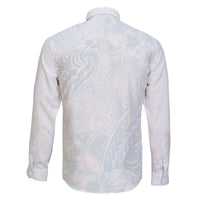 Polynesia Family Matching Off Shoulder Short Dress and Hawaiian Shirt Sharks Duo Tropical Off White