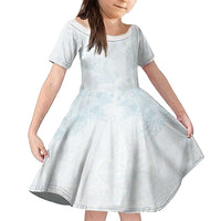 Polynesia Family Matching Summer Maxi Dress and Hawaiian Shirt Sharks Duo Tropical Off White LT7 Daughter's Dress White - Polynesian Pride