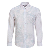Polynesia Family Matching Summer Maxi Dress and Hawaiian Shirt Sharks Duo Tropical Off White LT7 Dad's Shirt - Long Sleeve White - Polynesian Pride