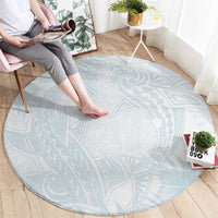 Polynesia Round Carpet Sharks Duo Tropical Off White