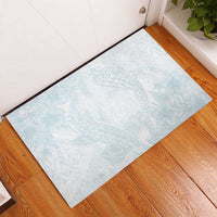 Polynesia Rubber Doormat Sharks Duo Tropical Off White LT7 - Polynesian Pride