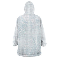 Polynesia Wearable Blanket Hoodie Sharks Duo Tropical Off White LT7 - Polynesian Pride