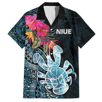 Niue Personalised Hawaiian Shirt Hiapo Mix Coconut Crab LT7 Art - Polynesian Pride