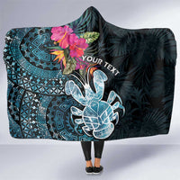Niue Personalised Hooded Blanket Hiapo Mix Coconut Crab LT7 One Size Art - Polynesian Pride