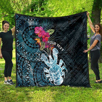 Niue Personalised Quilt Hiapo Mix Coconut Crab