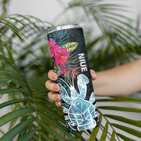 Niue Skinny Tumbler Hiapo Mix Coconut Crab LT7 - Polynesian Pride