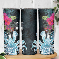 Niue Skinny Tumbler Hiapo Mix Coconut Crab LT7 - Polynesian Pride