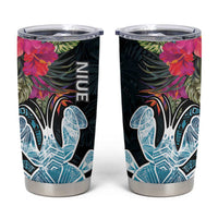 Niue Tumbler Cup Hiapo Mix Coconut Crab LT7 Art - Polynesian Pride
