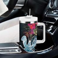 Niue Tumbler With Handle Hiapo Mix Coconut Crab LT7 - Polynesian Pride
