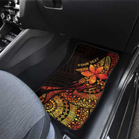 Niue Fakaalofa Atu Personalised Car Mats Whale Hiapo Fiery Motif LT7 - Polynesian Pride