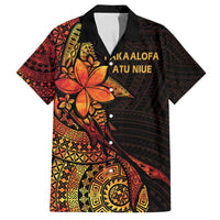 Niue Fakaalofa Atu Personalised Family Matching Puletasi and Hawaiian Shirt Whale Hiapo Fiery Motif