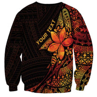 Niue Fakaalofa Atu Personalised Sweatshirt Whale Hiapo Fiery Motif LT7 - Polynesian Pride