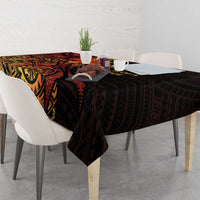 Niue Fakaalofa Atu Personalised Tablecloth Whale Hiapo Fiery Motif LT7 - Polynesian Pride