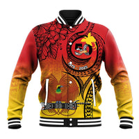 Papua New Guinea 50 Years Baseball Jacket Motuan Motifs LT7 Unisex Colorful - Polynesian Pride