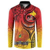 Papua New Guinea 50 Years Button Sweatshirt Motuan Motifs LT7 Colorful - Polynesian Pride