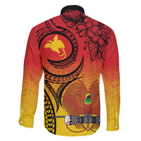 Papua New Guinea 50 Years Family Matching Off The Shoulder Long Sleeve Dress and Hawaiian Shirt Motuan Motifs