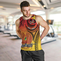 Papua New Guinea 50 Years Men Tank Top Motuan Motifs LT7 Colorful - Polynesian Pride