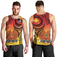 Papua New Guinea 50 Years Men Tank Top Motuan Motifs LT7 - Polynesian Pride