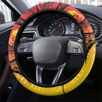 Papua New Guinea 50 Years Steering Wheel Cover Motuan Motifs LT7 - Polynesian Pride