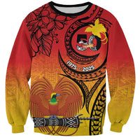 Papua New Guinea 50 Years Sweatshirt Motuan Motifs LT7 Unisex Colorful - Polynesian Pride