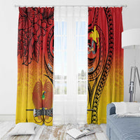 Papua New Guinea 50 Years Window Curtain Motuan Motifs LT7 - Polynesian Pride