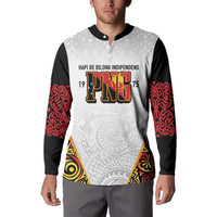 Personalized Papua New Guinea Button Sweatshirt Hapi De bilong Indipendens PNG LT7 - Polynesian Pride