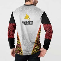 Personalized Papua New Guinea Button Sweatshirt Hapi De bilong Indipendens PNG LT7 - Polynesian Pride