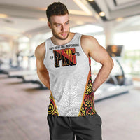 Personalized Papua New Guinea Men Tank Top Hapi De bilong Indipendens PNG LT7 White - Polynesian Pride