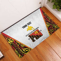 Personalized Papua New Guinea Rubber Doormat Hapi De bilong Indipendens PNG LT7 - Polynesian Pride
