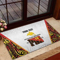 Personalized Papua New Guinea Rubber Doormat Hapi De bilong Indipendens PNG LT7 - Polynesian Pride