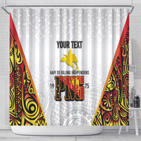 Personalized Papua New Guinea Shower Curtain Hapi De bilong Indipendens PNG