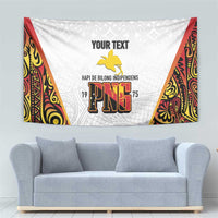 Personalized Papua New Guinea Tapestry Hapi De bilong Indipendens PNG